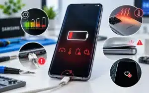 Samsung Galaxy battery replacement in Orlando for a phone with battery problems